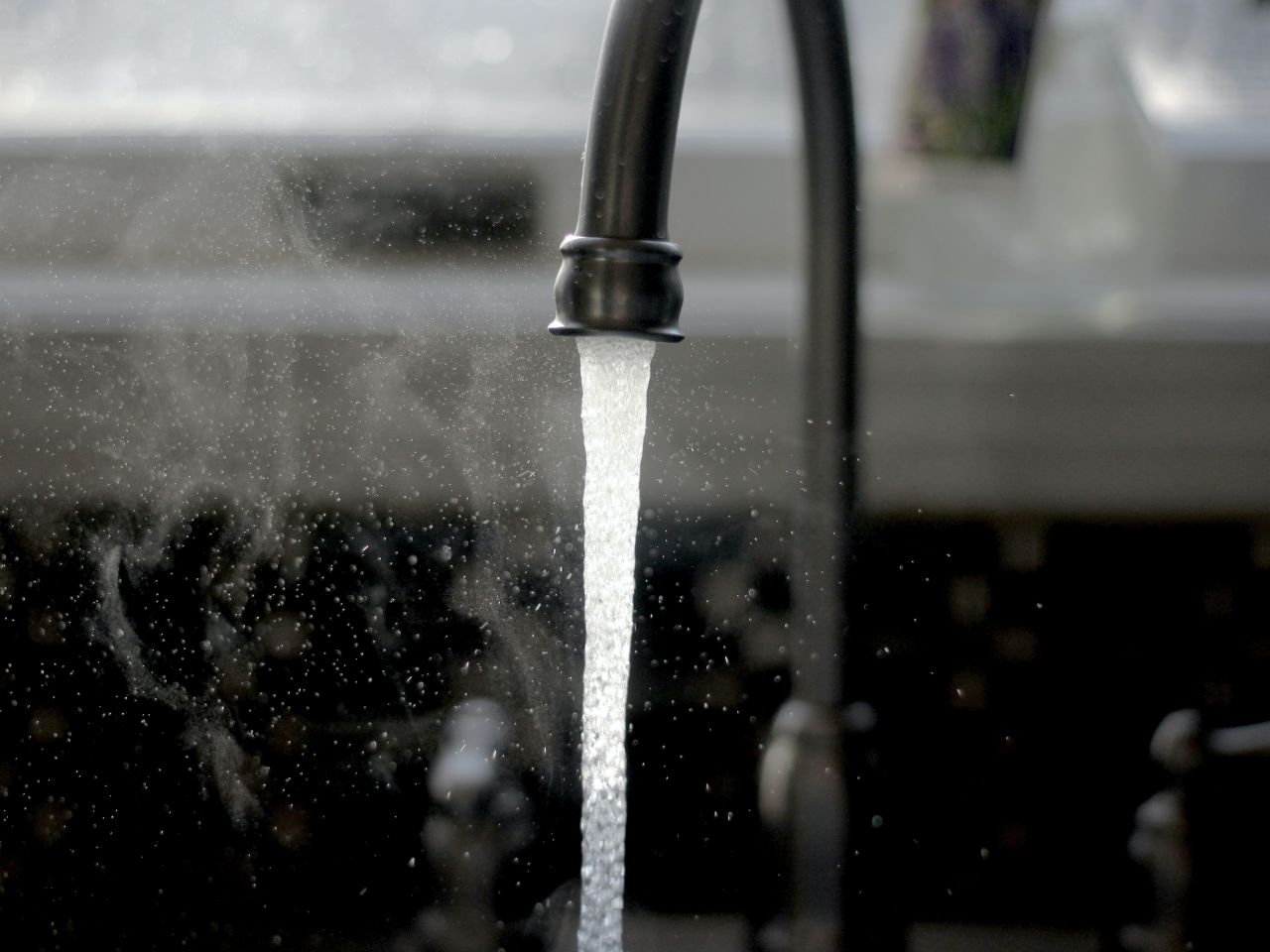 Faucet with running water